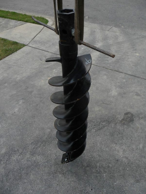 9" Hex Post Hole Auger Bit Lowe Skid Steer Attachment Depot