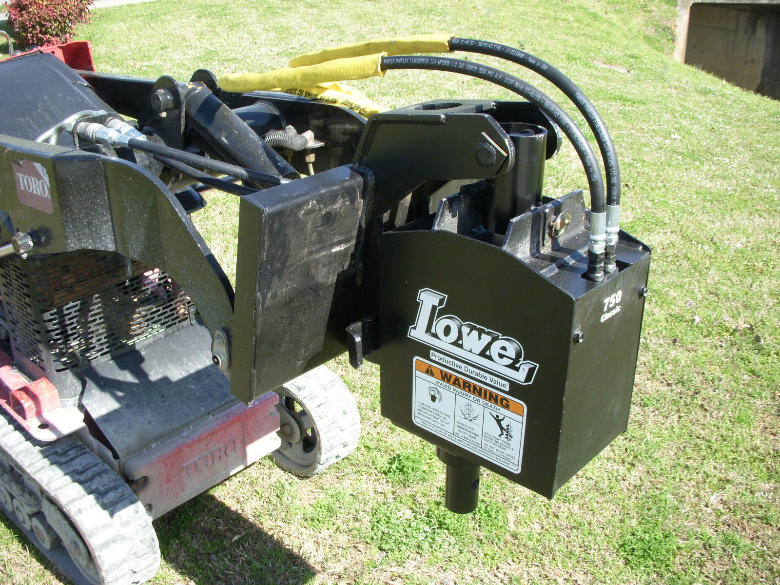 Lowe 750 Auger Post Hole Drive Skid Steer Attachment Depot