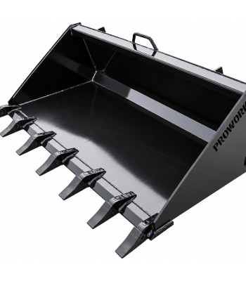 PROWORKS 66″ Standard Duty Low Profile Skid Steer Tooth Bucket