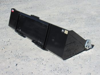 84" Severe Duty Low Profile Dirt Bucket with Teeth Fits Skid Steer Quick Attach - Image 2
