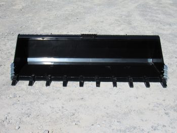 84" Severe Duty Low Profile Dirt Bucket with Teeth Fits Skid Steer Quick Attach - Image 10