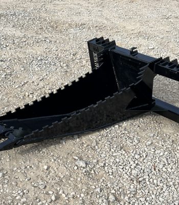 Severe Extreme Stump Bucket Attachment with Teeth Fits Skid Steer Quick Attach
