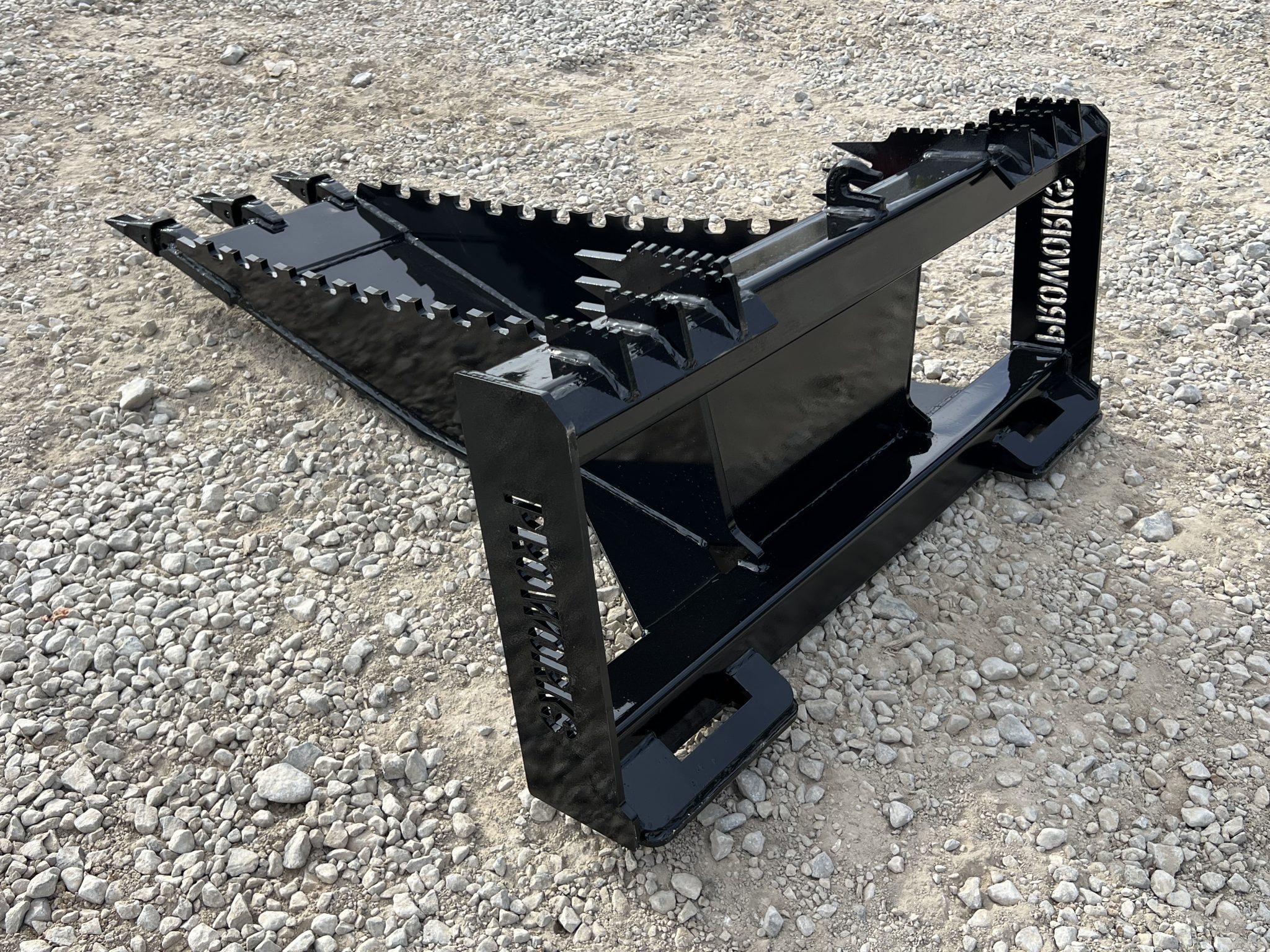 Severe Extreme Stump Bucket Attachment with Teeth Fits Skid Steer Quick ...