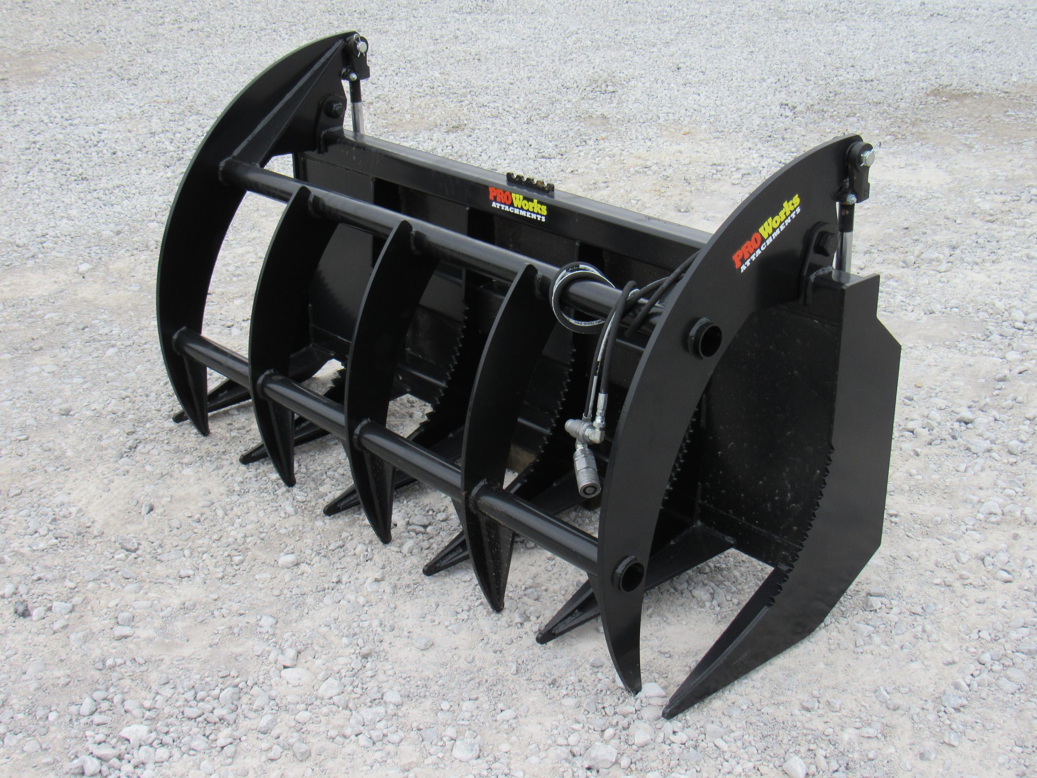 72″ Root Rake Clam Grapple Attachment Fits Skid Steer Quick Attach