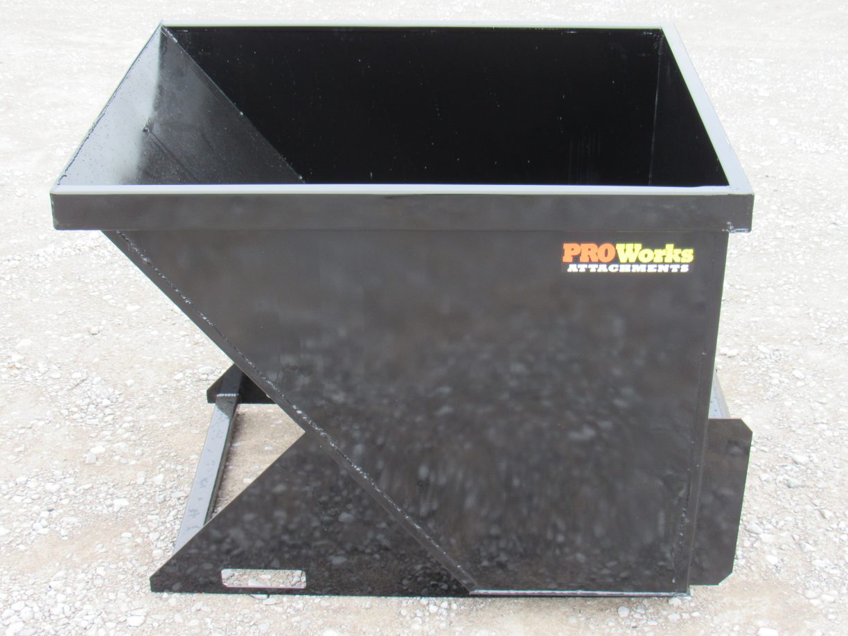 2 CU YD TRASH HOPPER, FITS SKID STEER LOADER (B7) - J.M. Wood Auction