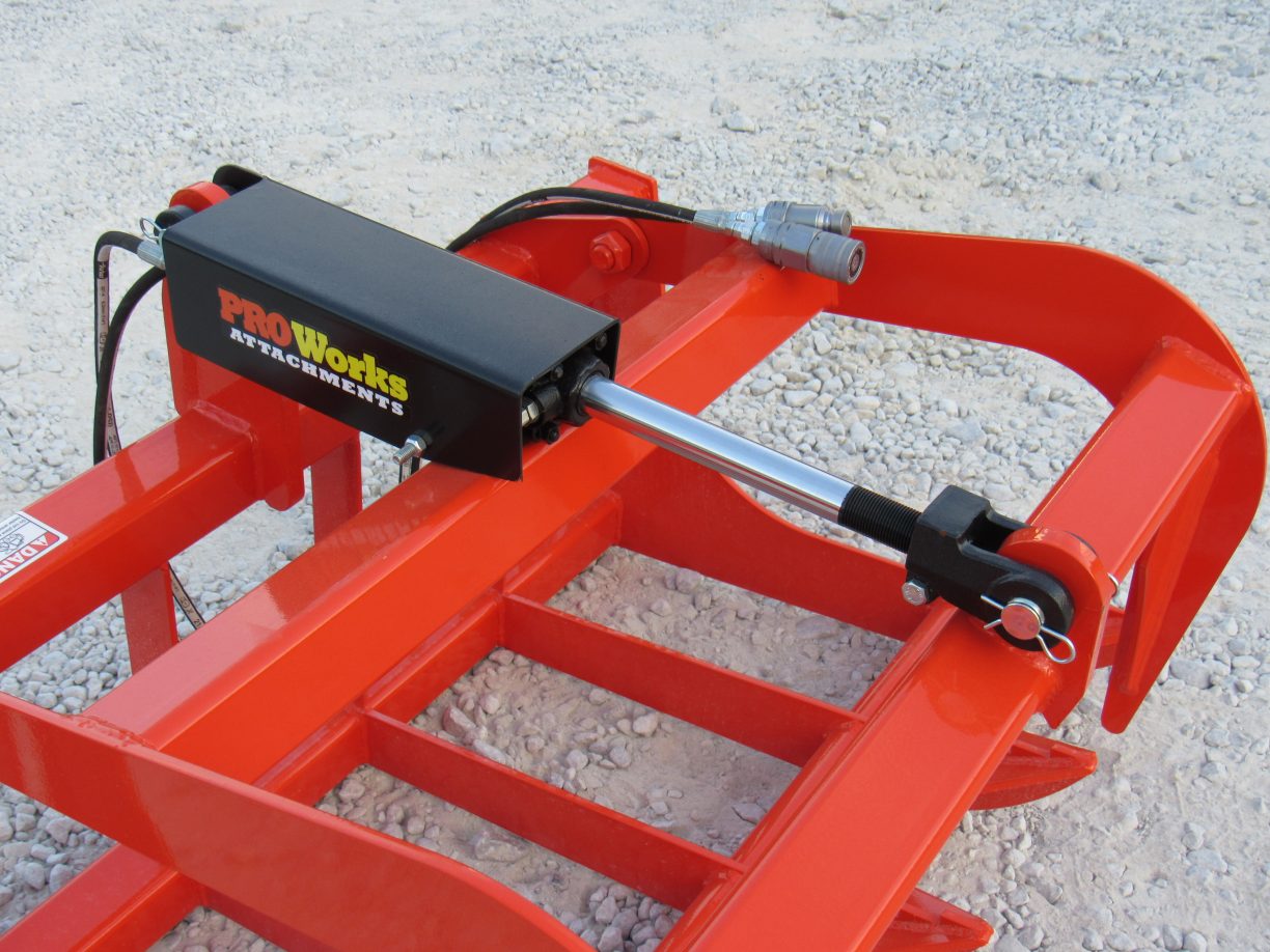 48″ Single Cylinder Root Bucket Grapple Fits Skid Steer Quick Attach