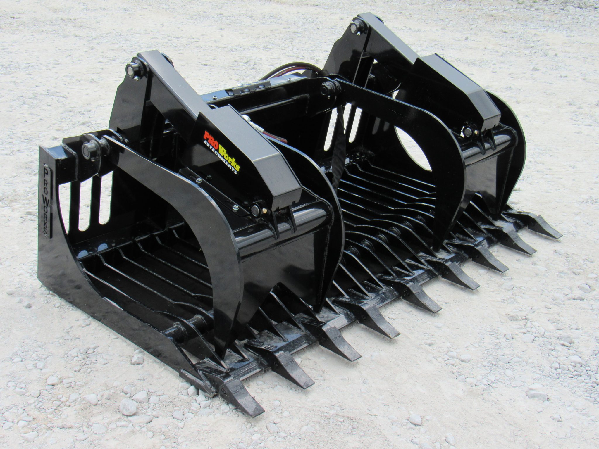 72″ Severe Duty Rock Bucket Grapple with Teeth Fits Skid Steer Quick Attach Skid Steer