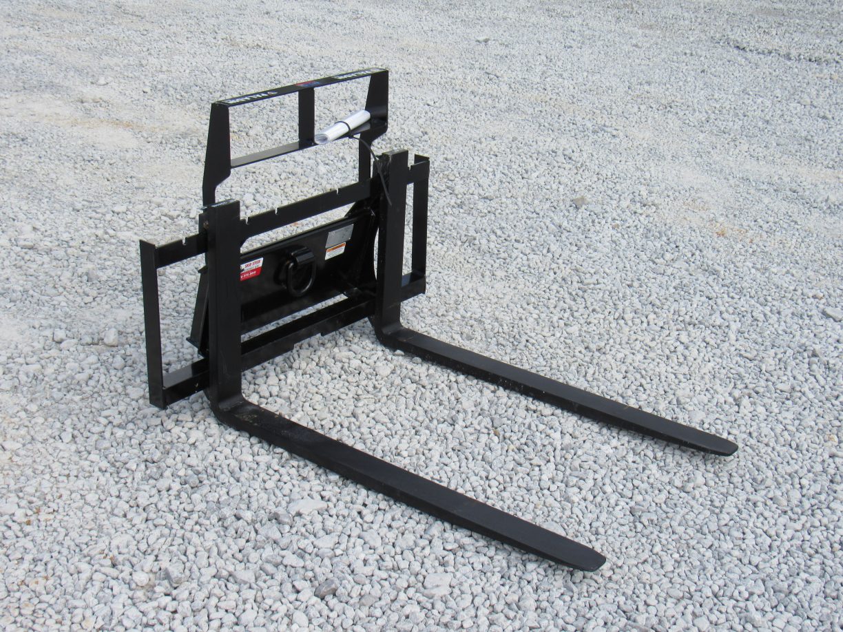 Bradco Pallet Fork Frame with 42″ 2,200 Pound Pallet Forks Fits Mini