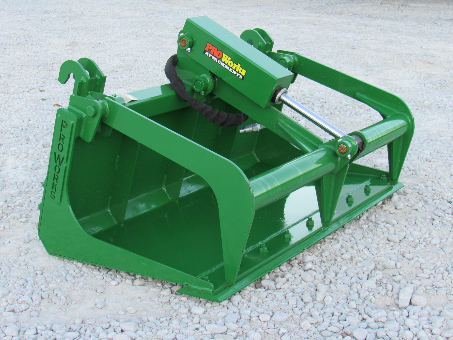 48″ Compact Tractor Single Cylinder Solid Bottom Bucket Grapple Fits