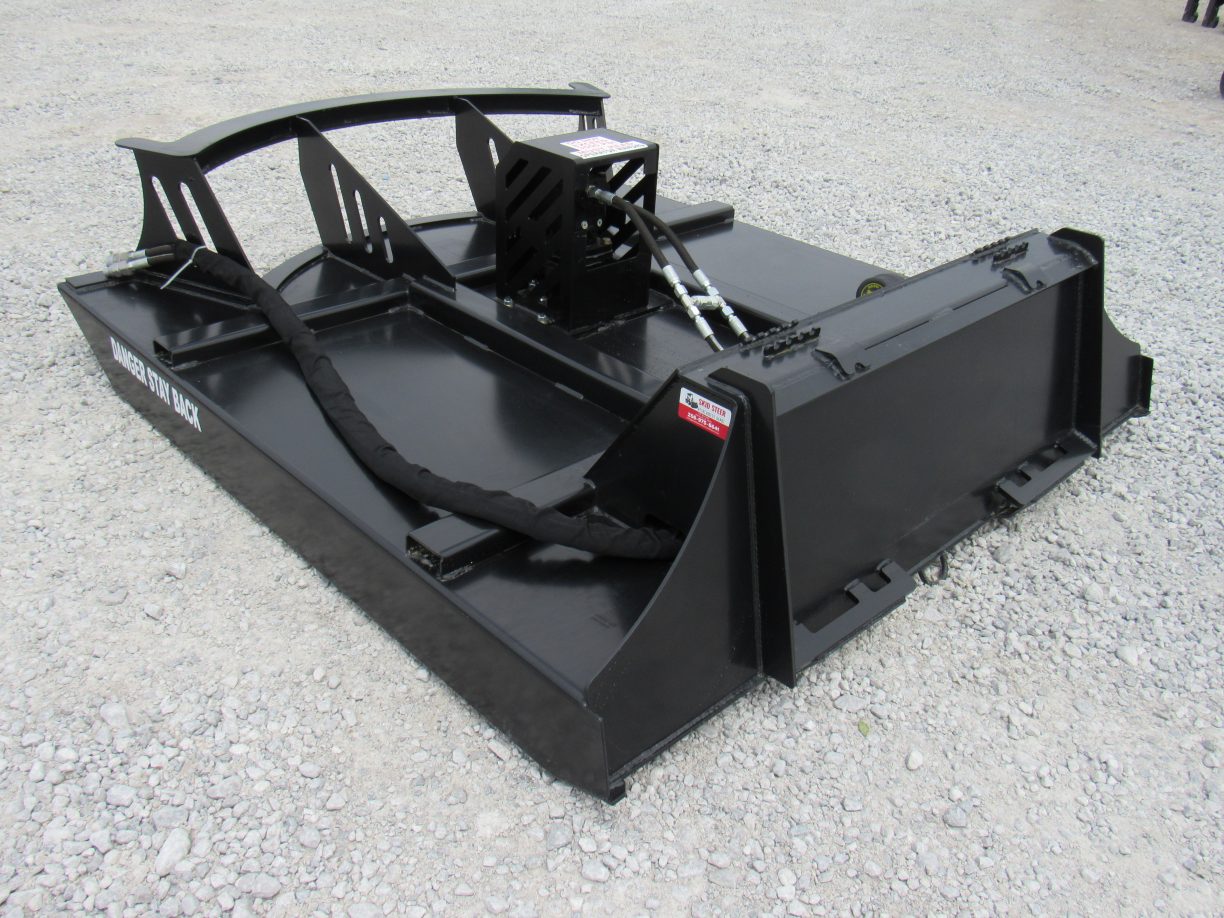 PROWORKS 72″ Direct Drive 3 Blade Brush Cutter Attachment Fits Skid Steer Quick Attach Skid