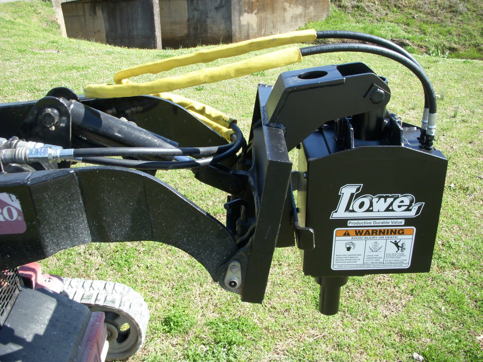 Lowe TJ-100 Hex Auger Drive Post Hole Digger For Toro Dingo & Mini Skid Steers