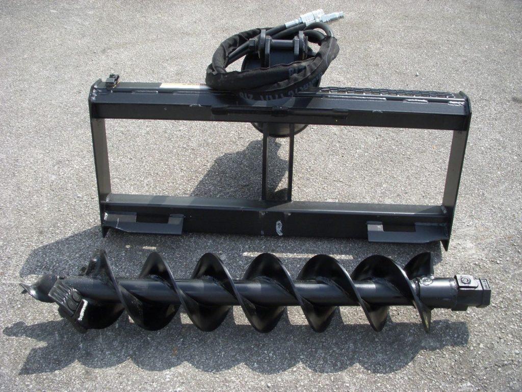 Lowe BP210 Hex Auger Drive with 9″ Wide Bit Fits Skid Steer Quick