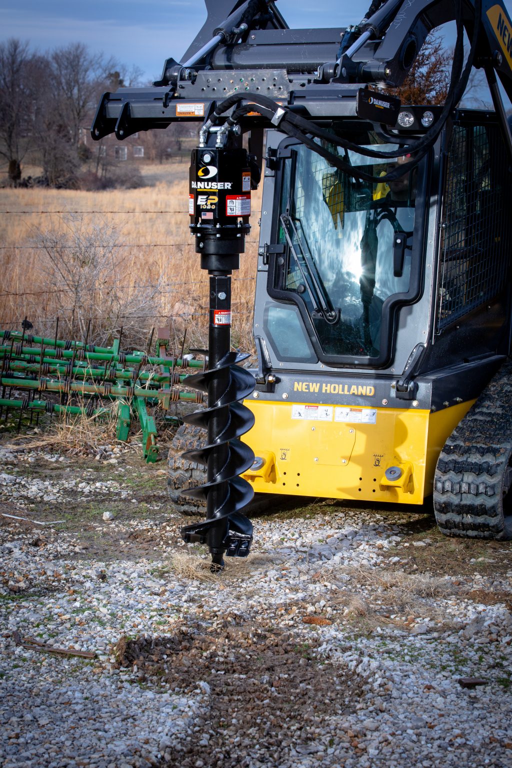 Danuser EP1020 Hex Auger Drive Unit Fits Skid Steer Quick Attach Skid