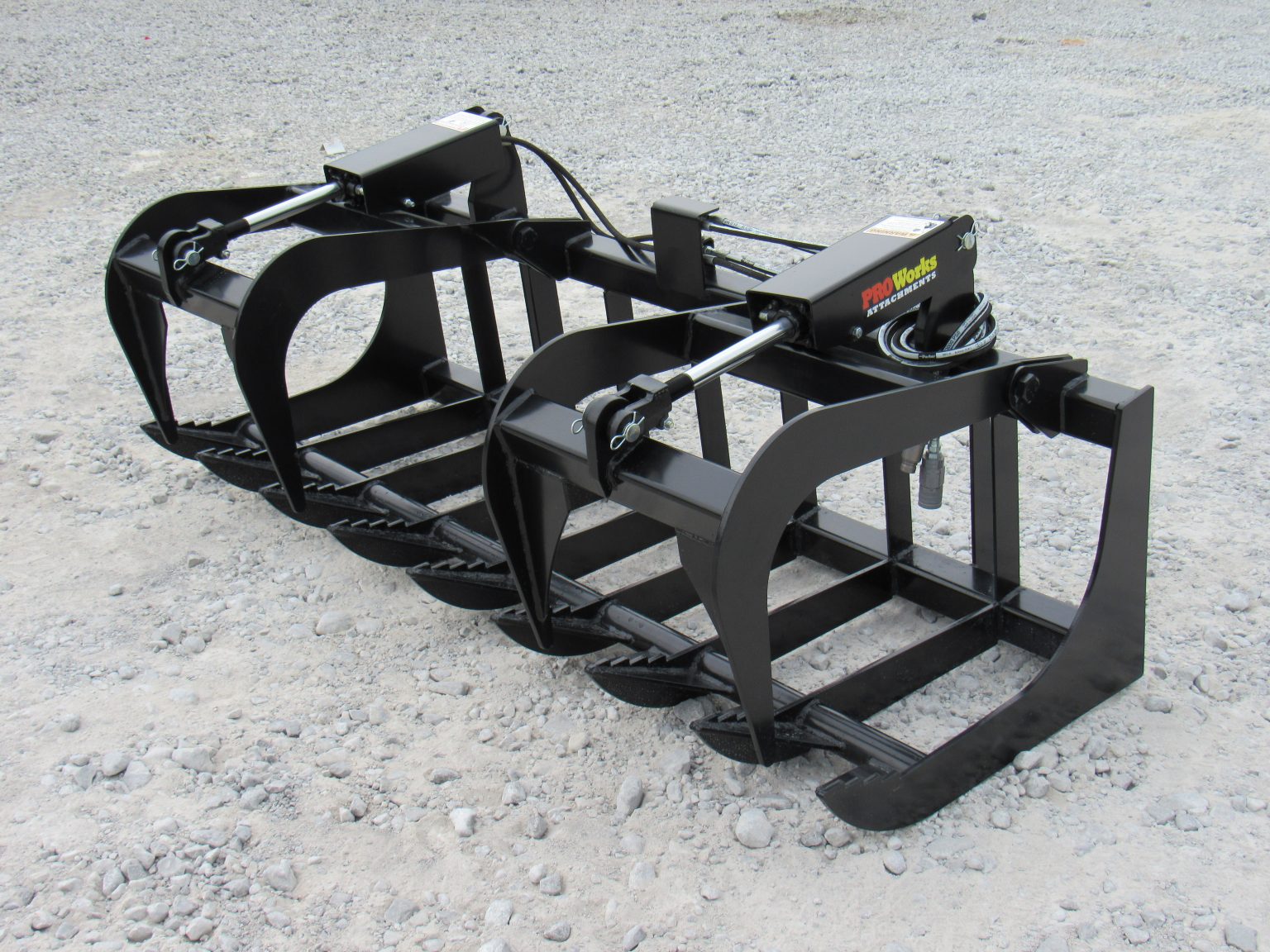 72″ Dual Cylinder Root Bucket Grapple Attachment Fits Skid Steer Quick Attach Skid Steer