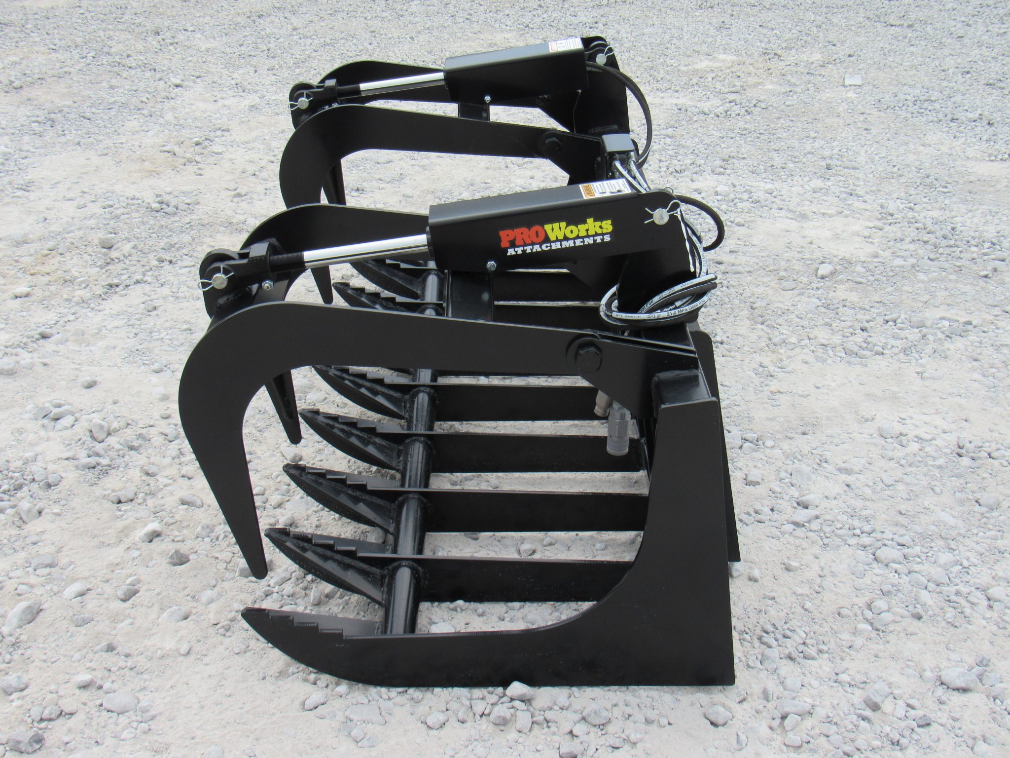 72″ Dual Cylinder Root Bucket Grapple Attachment Fits Skid Steer Quick Attach Skid Steer