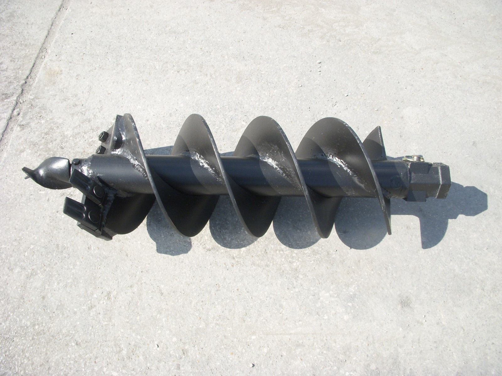 Lowe 24" Heavy Duty Auger Bit For Skid Steer – 2" Hex Collar, 48" Long, Made In USA
