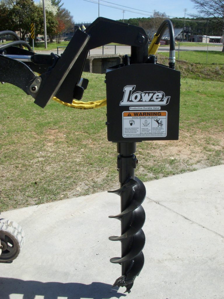 Lowe 750 Classic Round Auger Drive with 9″ Bit Fits Mini Skid Steer