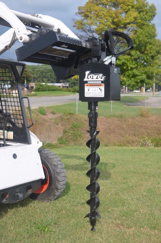 Lowe 750 Classic Round Auger Drive with 6″ Wide Bit Fits Skid Steer