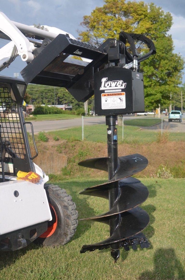 Lowe 750 Classic Round Auger Drive with 24″ Wide Bit Fits Skid Steer