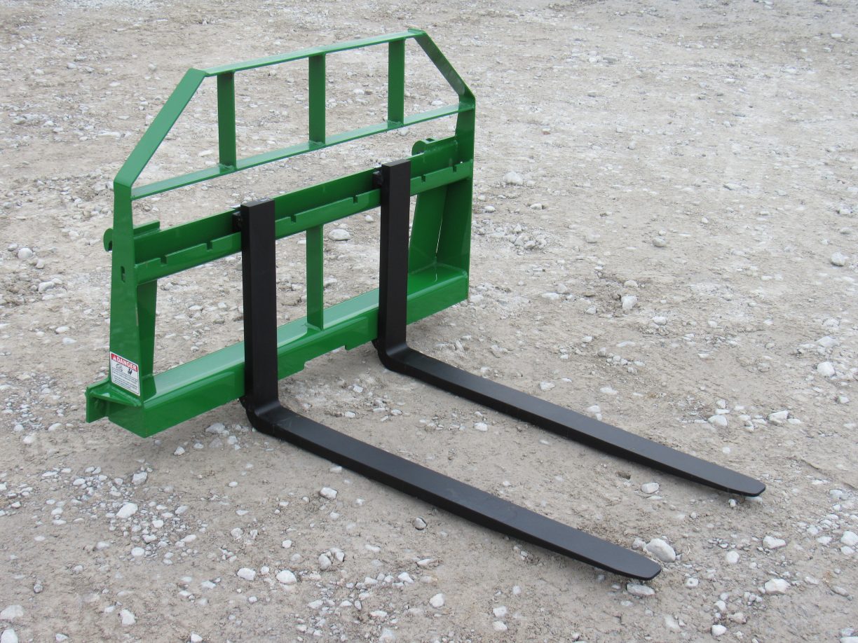 Compact Tractor Pallet Fork Frame with 42″ 2,200 Pound Pallet Forks