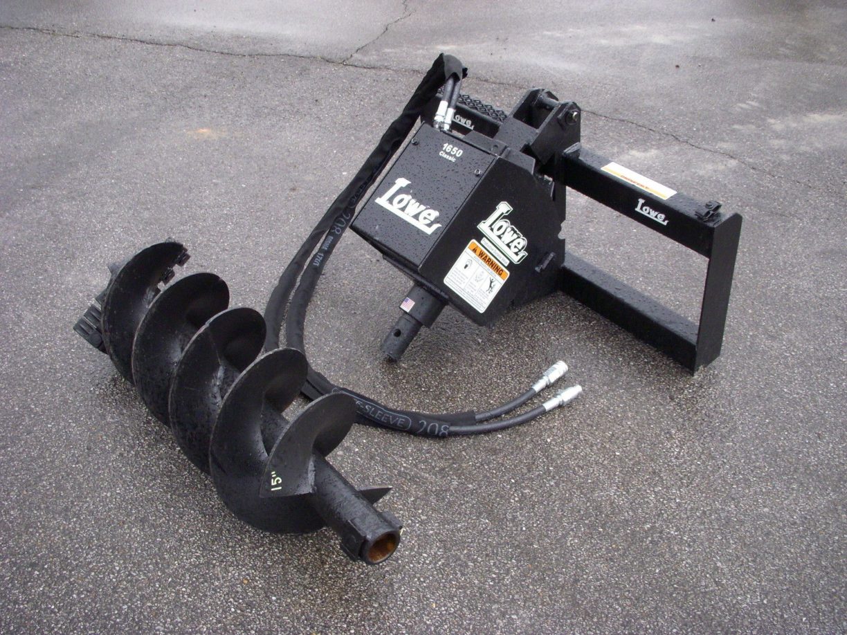 Lowe 1650 Classic Hex Auger Drive with 15″ Wide Bit Fits Skid Steer