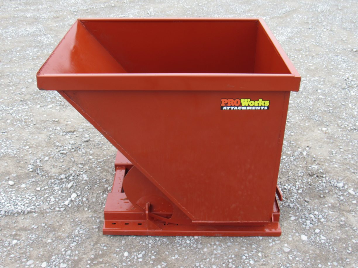 2 Cubic Yard Self Dumping Trash Hopper Dumpster Fits Forklift Pallet