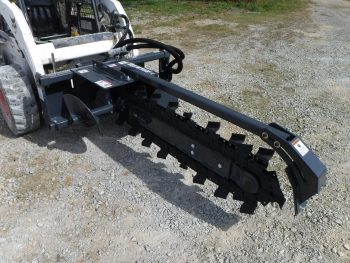 Virnig TRN48 48" x 6" Double Standard Tooth Trencher Fits Skid Steer Quick Attach