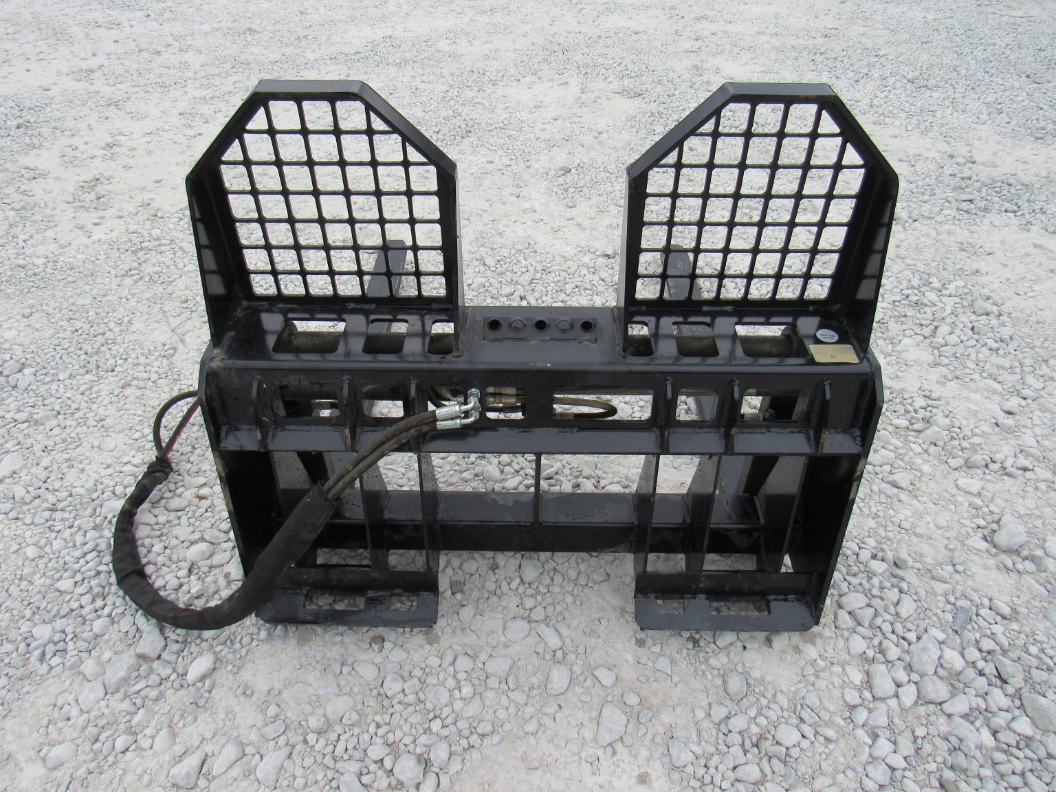 48″ Hydraulic Sliding Walk Through Pallet Fork Set Skid Steer Quick