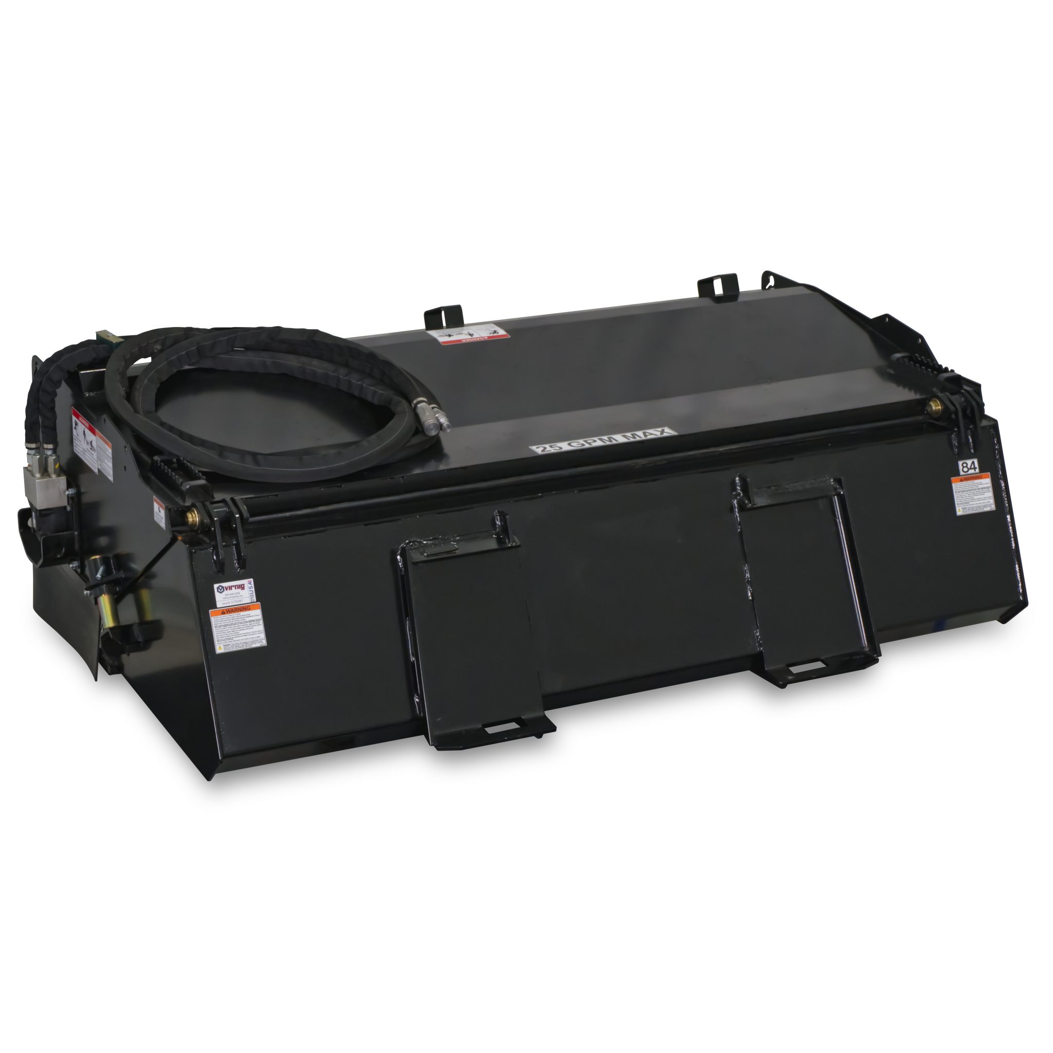 Virnig 72″ Pick Up Box Sweeper Broom Attachment Skid Steer Attachment