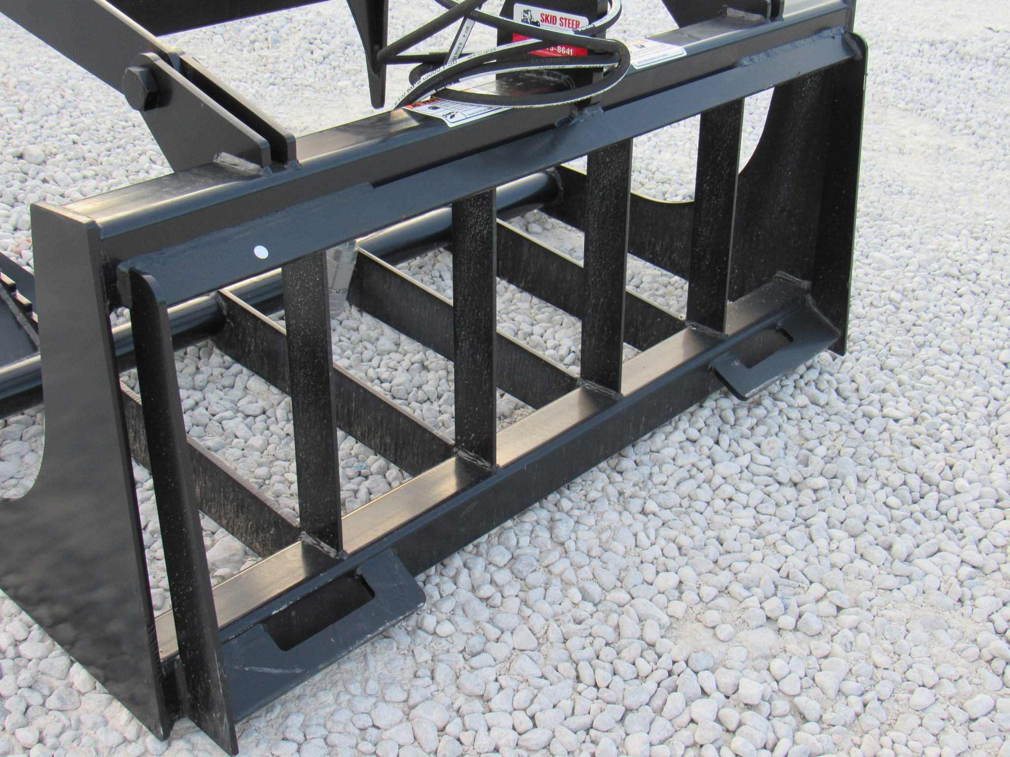 48″ Single Cylinder Root Bucket Grapple Fits Skid Steer Quick Attach