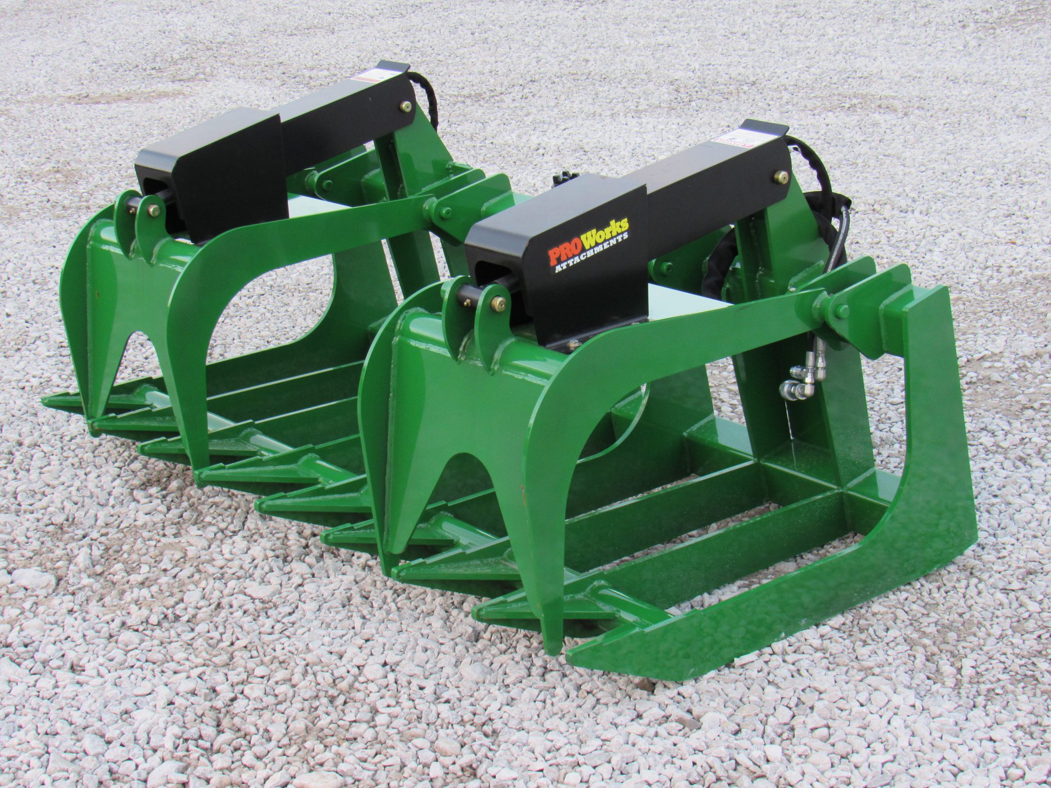 72″ Heavy Duty Dual Cylinder Root Bucket Grapple Attachment Fits John Deere Loader Skid Steer