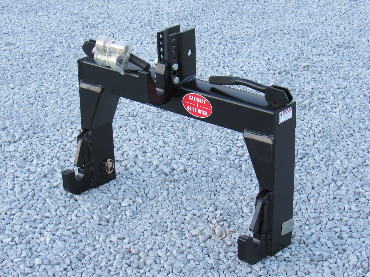 3 Point Quick Hitch with Bushings Fits Cat 1 Tractor Implement