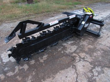 Lowe XR-35 High Flow 60" x 6" Trencher with Half Rock Frost Chain Fits Skid Steer