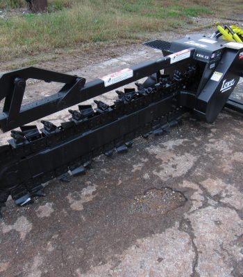 Lowe XR-35 High Flow 60" x 6" Trencher with Half Rock Frost Chain Fits Skid Steer