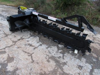 Lowe XR-35 High Flow 60" x 6" Trencher with Half Rock Frost Chain Fits Skid Steer - Image 3