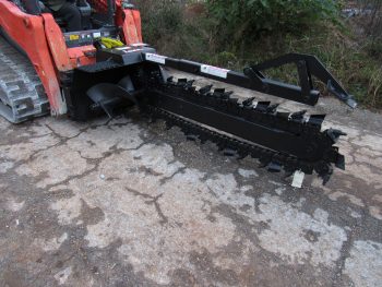 Lowe XR-35 High Flow 60" x 6" Trencher with Half Rock Frost Chain Fits Skid Steer - Image 13