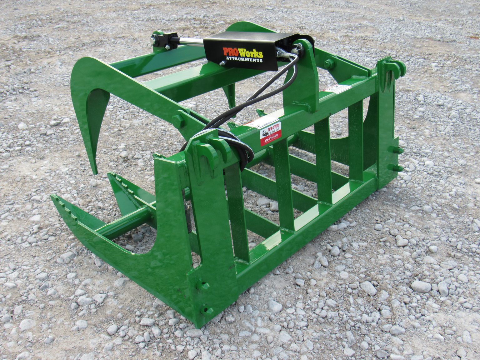 48″ Single Cylinder Root Bucket Grapple Fits John Deere Compact Tractor