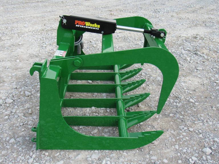 48″ Single Cylinder Root Bucket Grapple Fits John Deere Compact Tractor