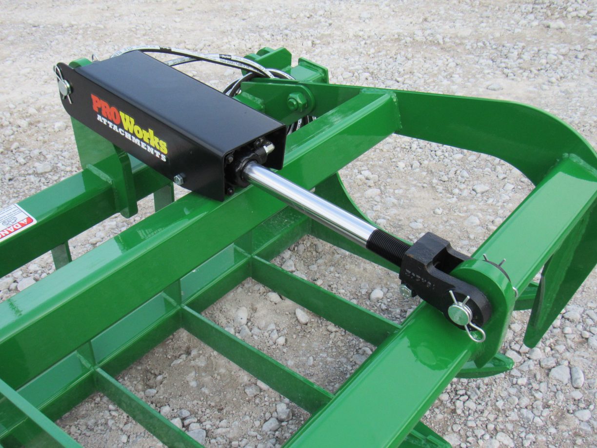 48″ Single Cylinder Root Bucket Grapple Fits John Deere Compact Tractor