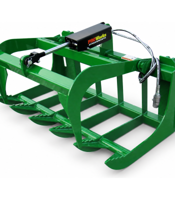 48" Single Cylinder Root Bucket Grapple Fits John Deere Compact Tractor Loader