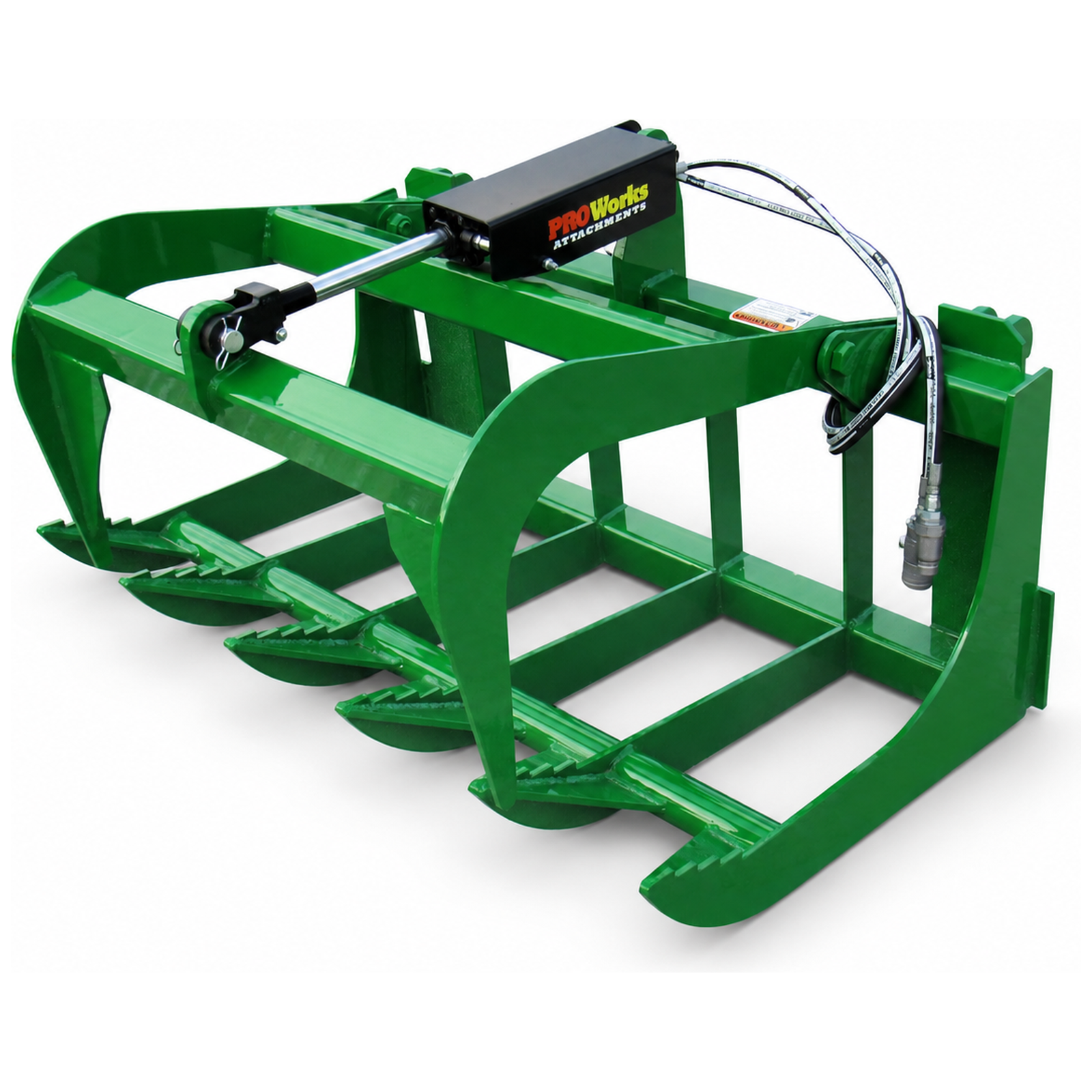 48" Single Cylinder Root Bucket Grapple Fits John Deere Compact Tractor Loader