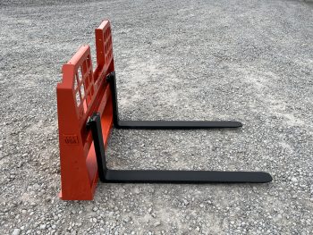 Walk Through Pallet Fork Frame with 48" 4,000 Pound Pallet Forks - Orange - Image 4