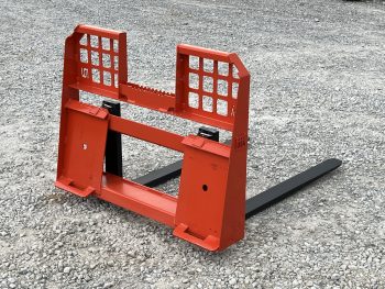 Walk Through Pallet Fork Frame with 48" 4,000 Pound Pallet Forks - Orange - Image 5