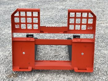 Walk Through Pallet Fork Frame with 48" 4,000 Pound Pallet Forks - Orange - Image 6