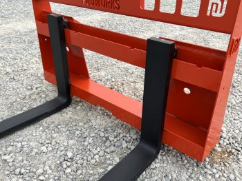 Walk Through Pallet Fork Frame with 48" 4,000 Pound Pallet Forks - Orange - Image 9