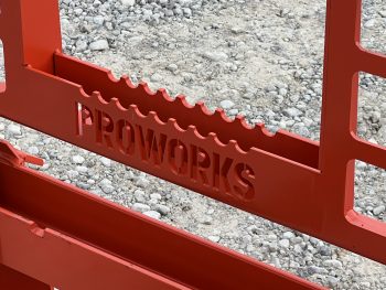 Walk Through Pallet Fork Frame with 48" 4,000 Pound Pallet Forks - Orange - Image 10