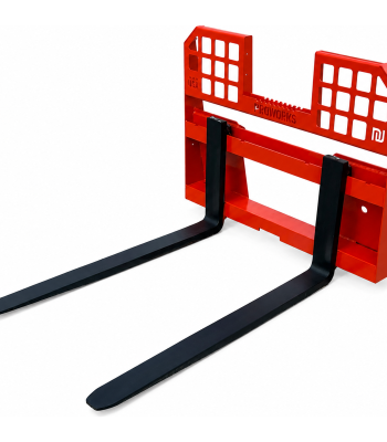 Walk Through Pallet Fork Frame with 48" 4,000 Pound Pallet Forks - Orange