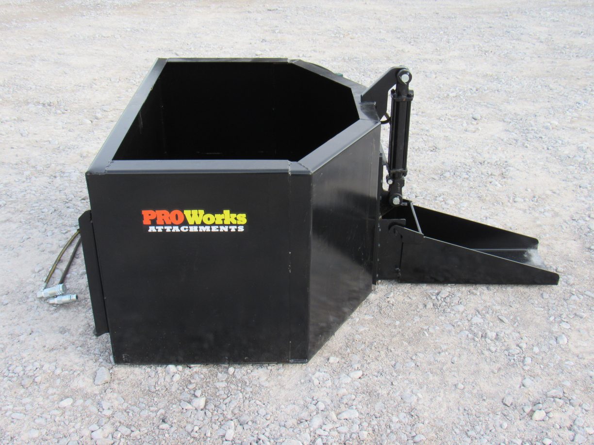 5/8 Cubic Yard Hydraulic Concrete Dispensing Bucket Attachment Fits
