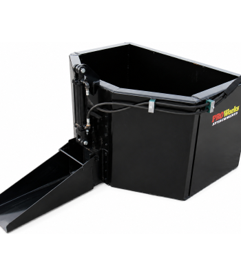 5/8 Cubic Yard Hydraulic Concrete Dispensing Bucket Attachment Fits Skid Steer Quick Attach