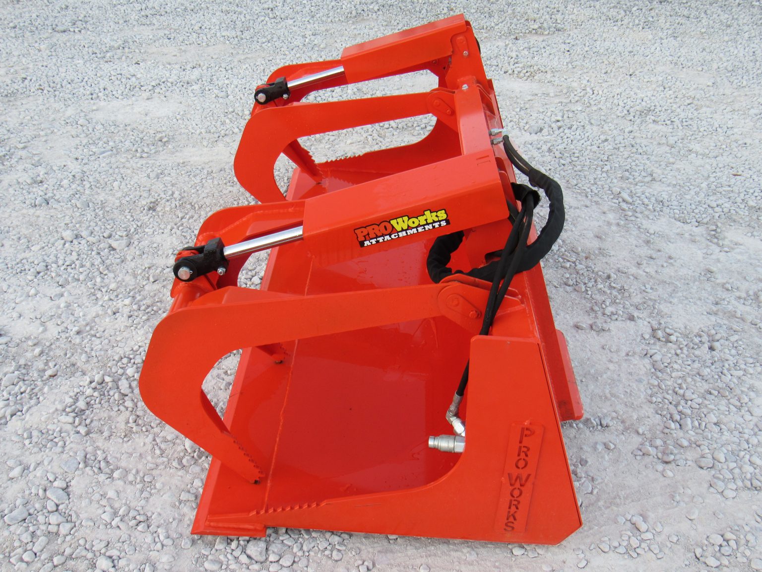 72″ Compact Tractor Dual Cylinder Solid Bottom Bucket Grapple Fits Skid
